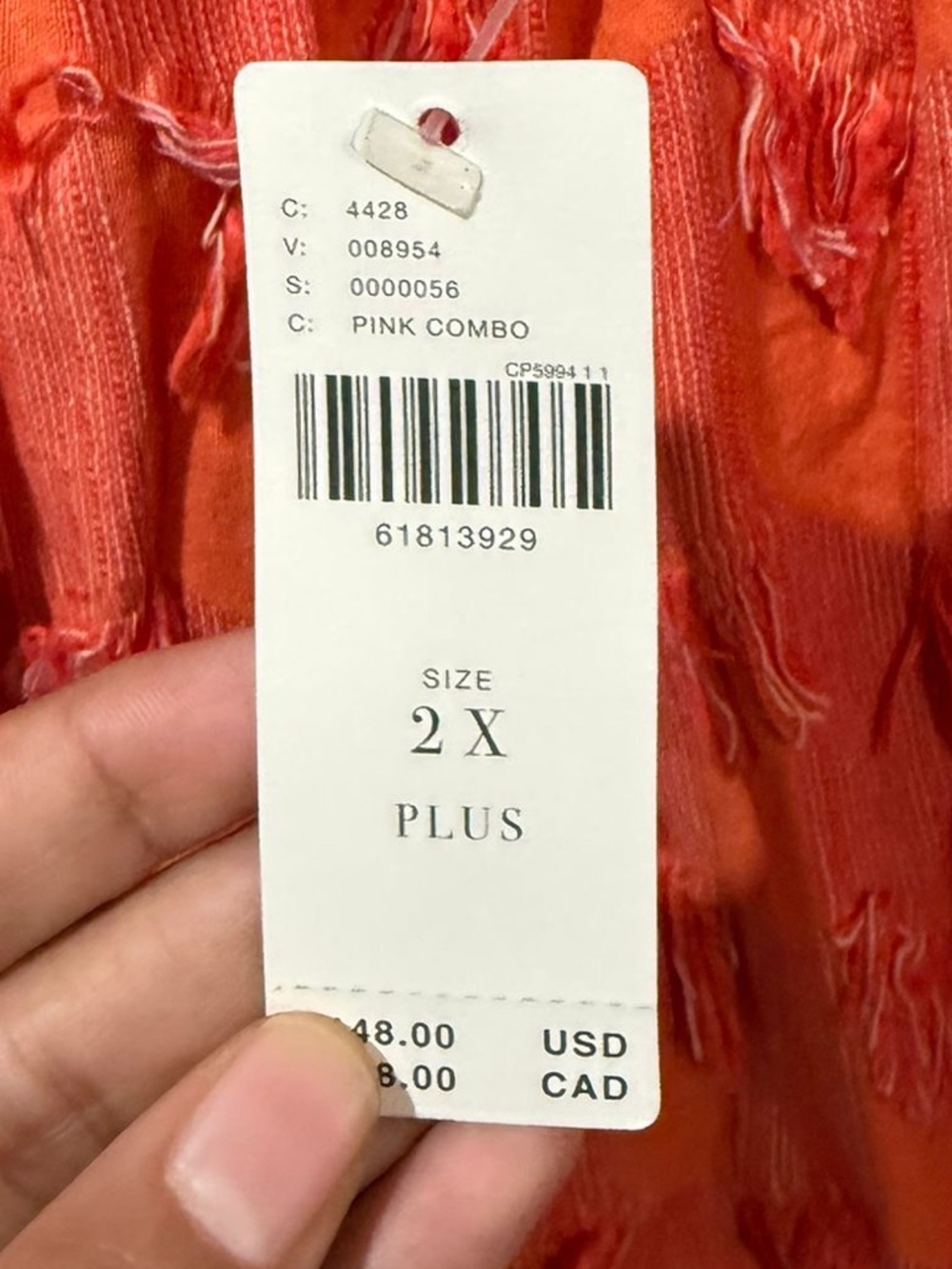 Anthropologie Orange Textured Tiered Midi Dress - Picture 8 of 10